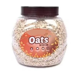 Instant Oats, 100% Wholegrain Breakfast, High Protein and Fibre for Weight Loss, Jar, 500gm